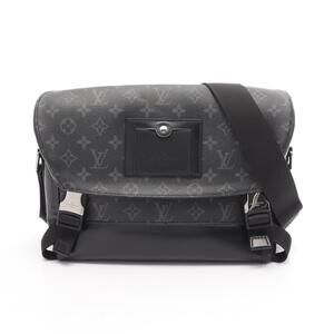 Louis Vuitton Messenger Voyage Eclipse Black Shoulder Bag Leather